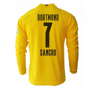 BVB Borussia Dortmund Jadon Sancho 7 Hjemmebanetrøje 2020 21 – Langærmet