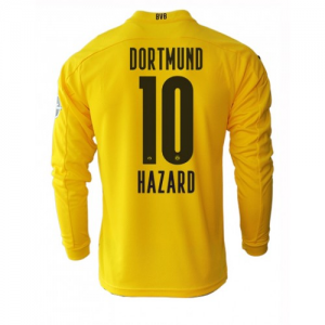 BVB Borussia Dortmund Thorgan Hazard 10 Hjemmebanetrøje 2020 21 – Langærmet